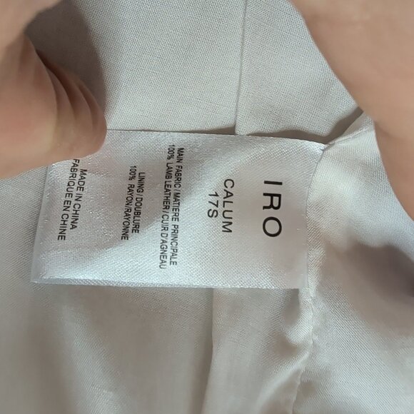 IRO Silver to Purple Ombre Metallic Leather Biker Jacket - Picture 6 of 9